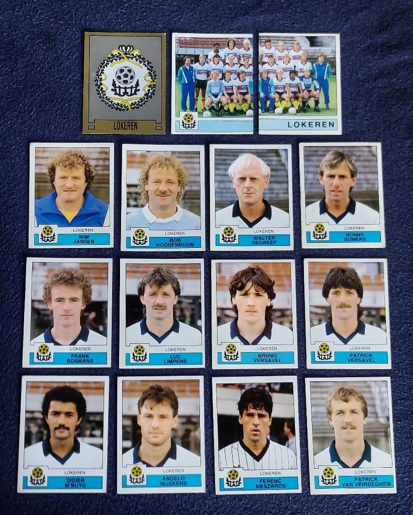 15 versch. Panini stickers voetbal ' FB 1988 - Lokeren', Ophalen of Verzenden, Nieuw, Meerdere stickers