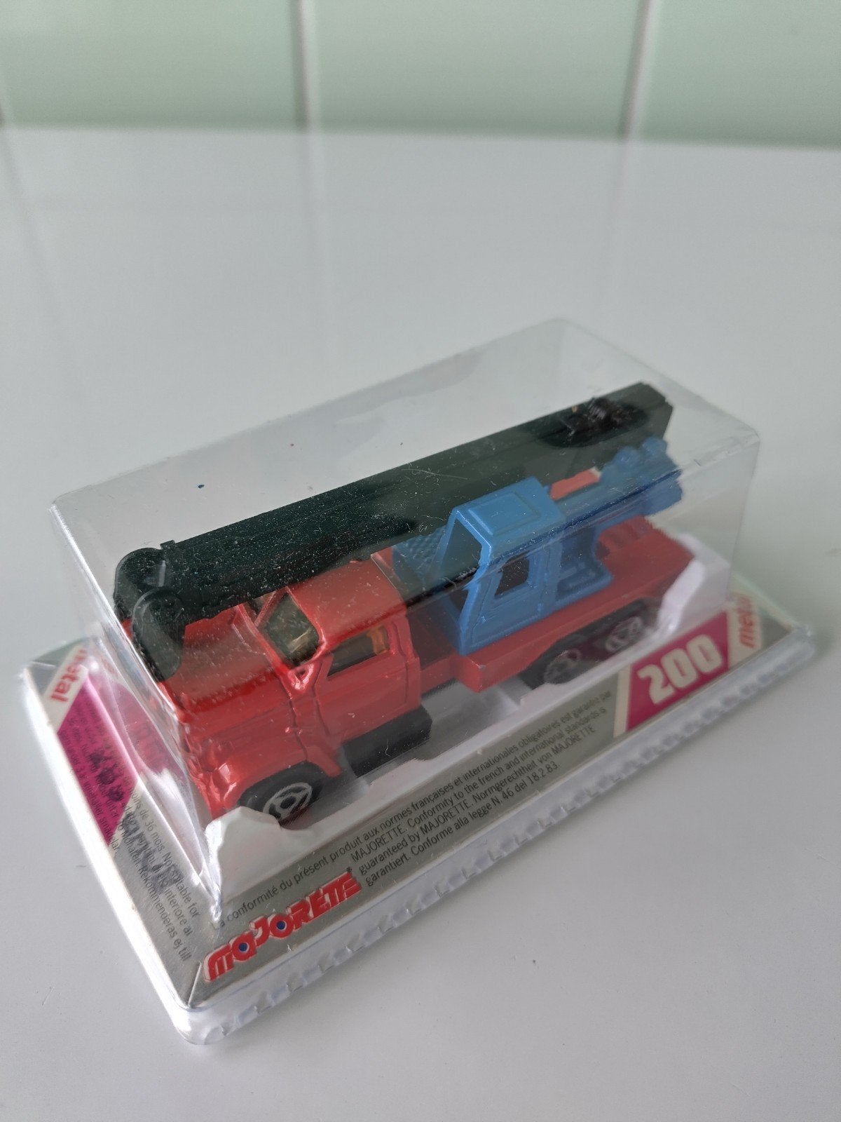 Vintage Majorette Crane Truck AFHALING LEES BESCHRIJVING, Enlèvement, Neuf, Grue, Tracteur ou Agricole, Majorette