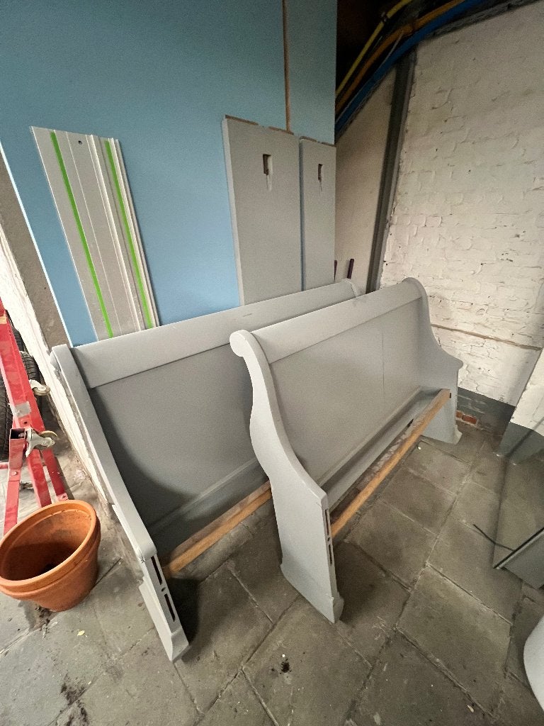 Twijfelaar / ledikant, Antiek / rustiek, Gris, Queen size, 140 cm