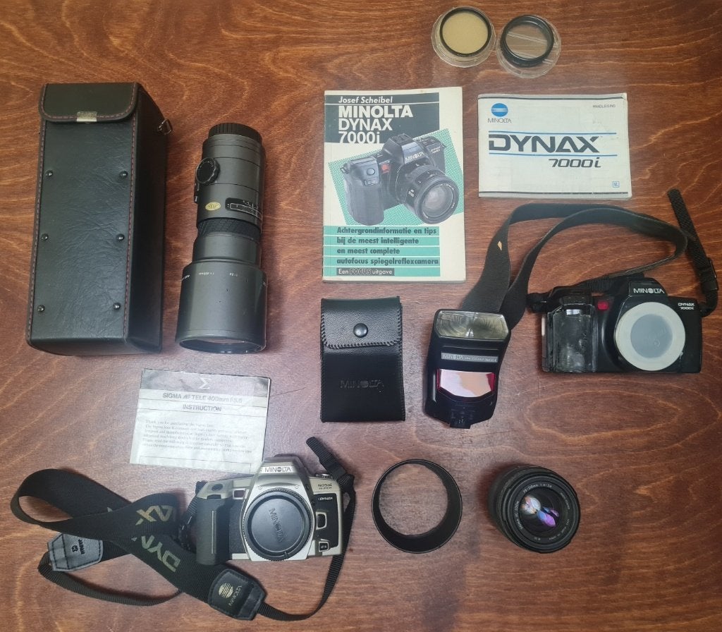 Lot Minolta Nikon camera objectieven en filters, Audio, Tv en Foto, Ophalen, Gebruikt, Minolta