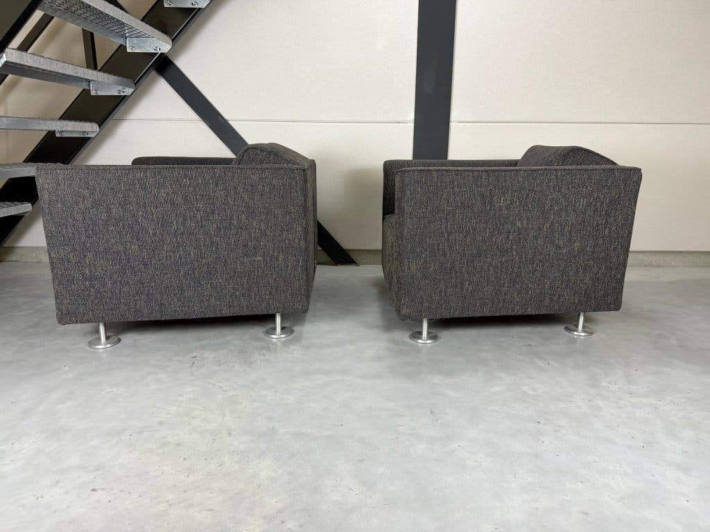 Design on Stock Blizz fauteuils - antracietgrijze stof, Ophalen, 75 tot 100 cm, 100 tot 125 cm, Pode Harvink Leolux Montis Label