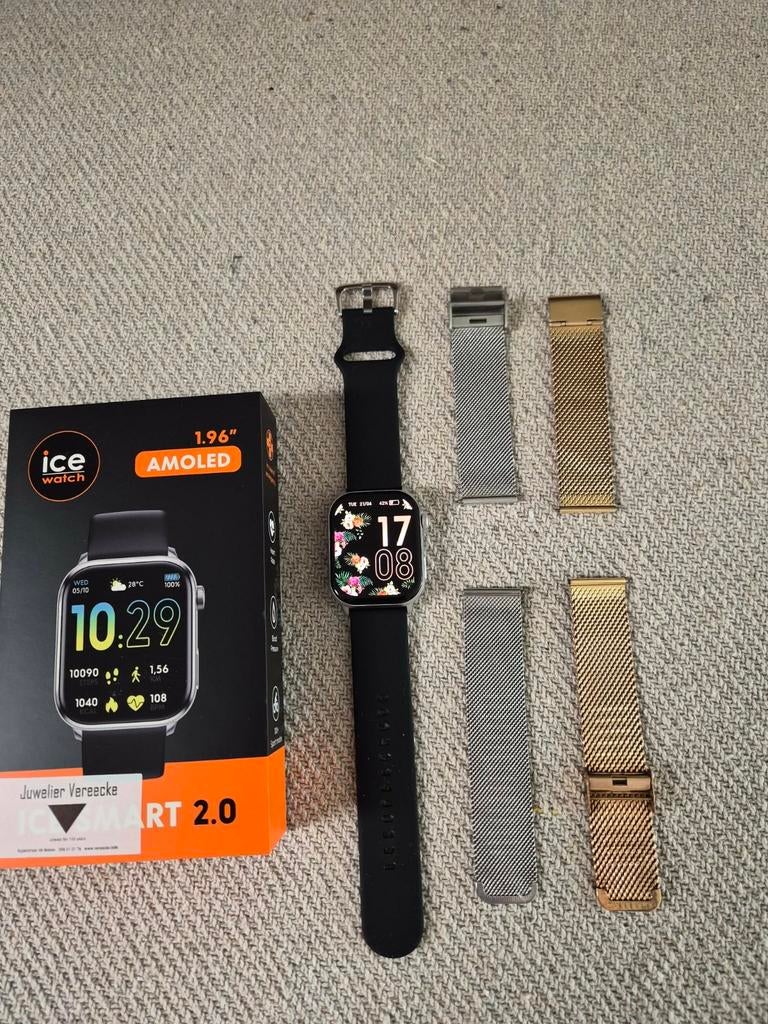 Montre connectée Ice 2.0 avec 3 bracelets garantie jusqu'au, Étanche, Enlèvement, Ice watch, Noir