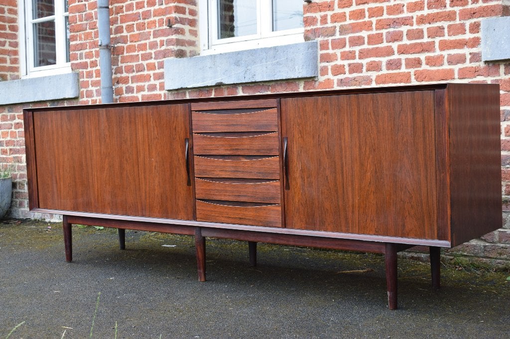 buffet en palissandre Arne Vodder, Maison & Meubles, 25 à 50 cm, 200 cm ou plus, Comme neuf, Enlèvement