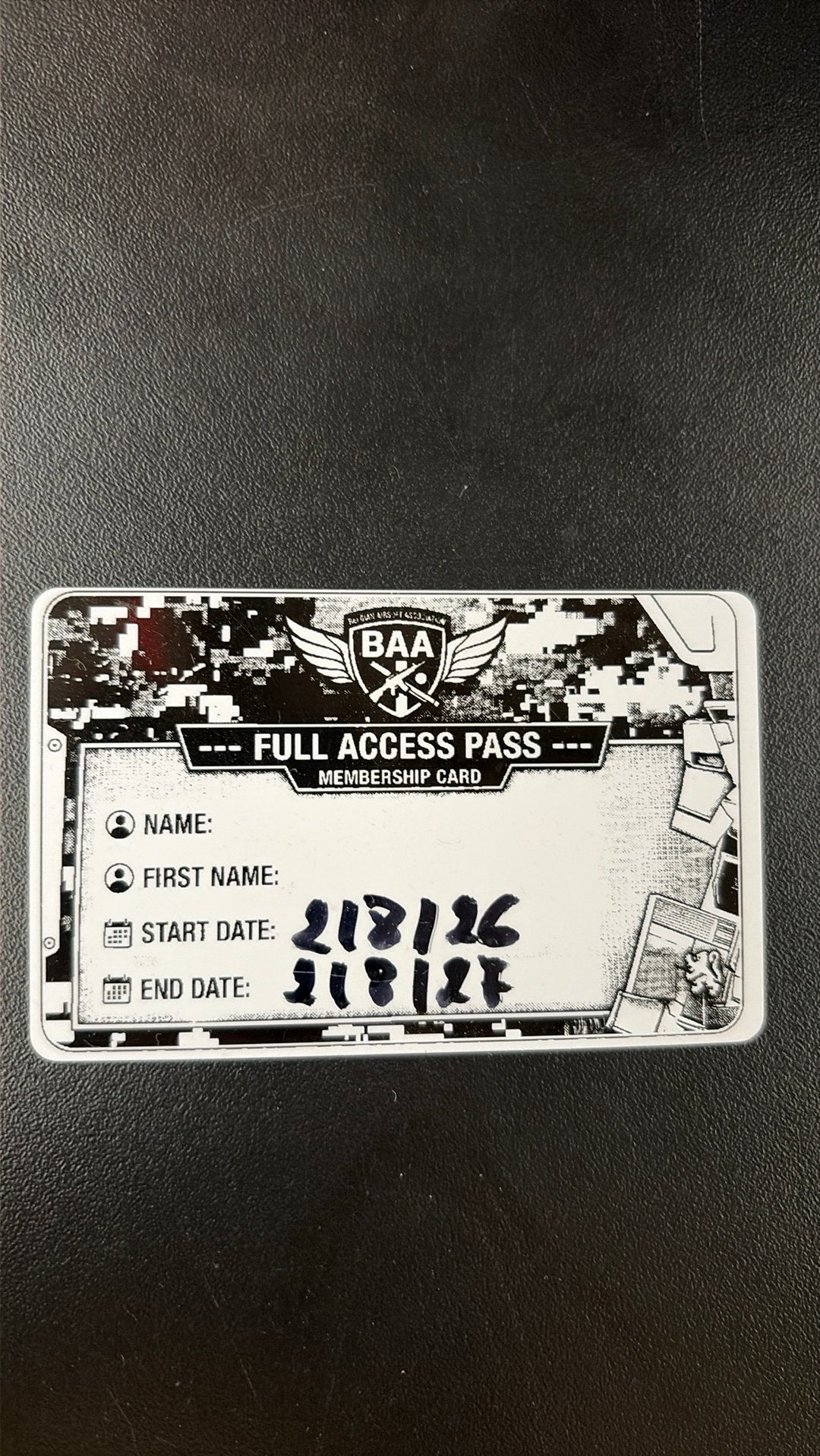 Full access pass airsoft card! Limburg en antwerpen, Ophalen of Verzenden, Nieuw
