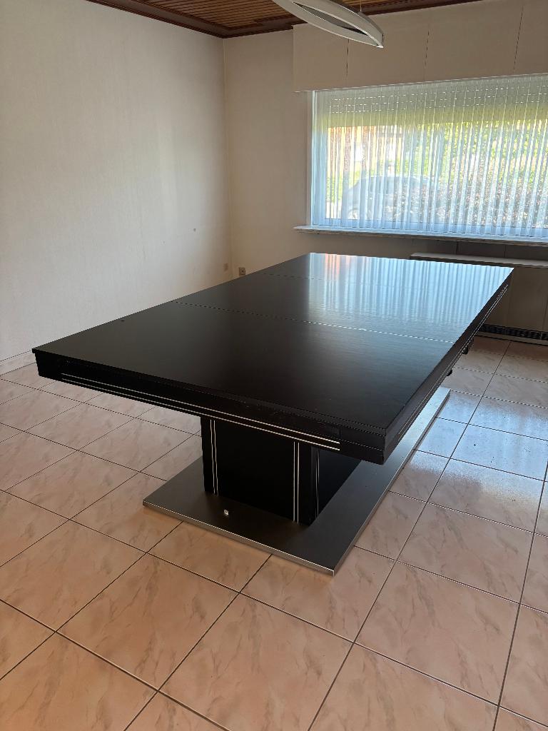 Luxueuze drieband Biljart - eettafel - verwarmd, Huis en Inrichting, Tafels | Eettafels, Ophalen, Hoogglans, 100 tot 150 cm, 200 cm of meer