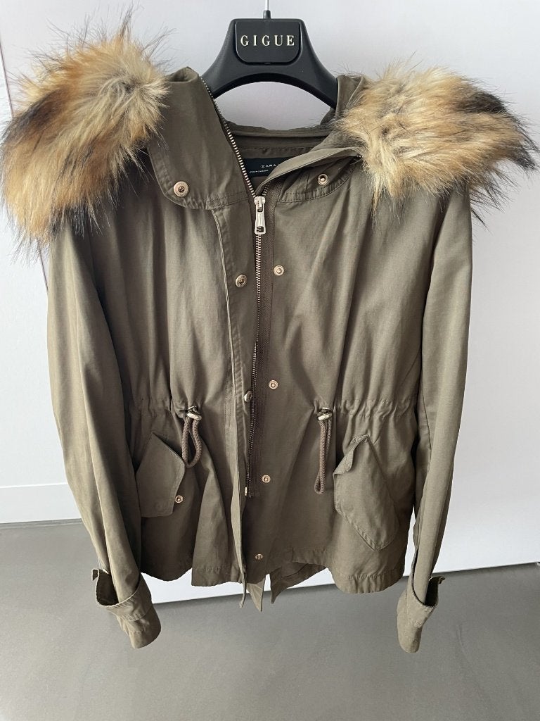 Kaki herfstjas maat XS van ZARA, Kleding | Dames, Zara, Ophalen of Verzenden, Zo goed als nieuw, Maat 34 (XS) of kleiner