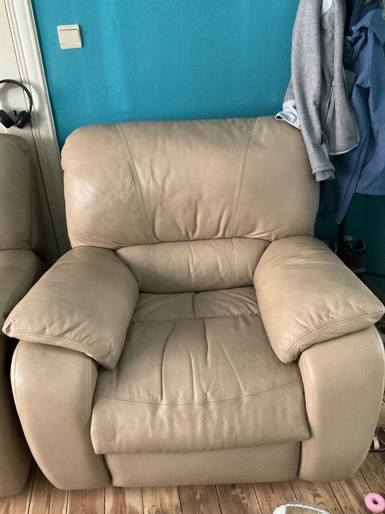 Salon en cuir, Maison & Meubles, Enlèvement, Utilisé, Cuir, Classique