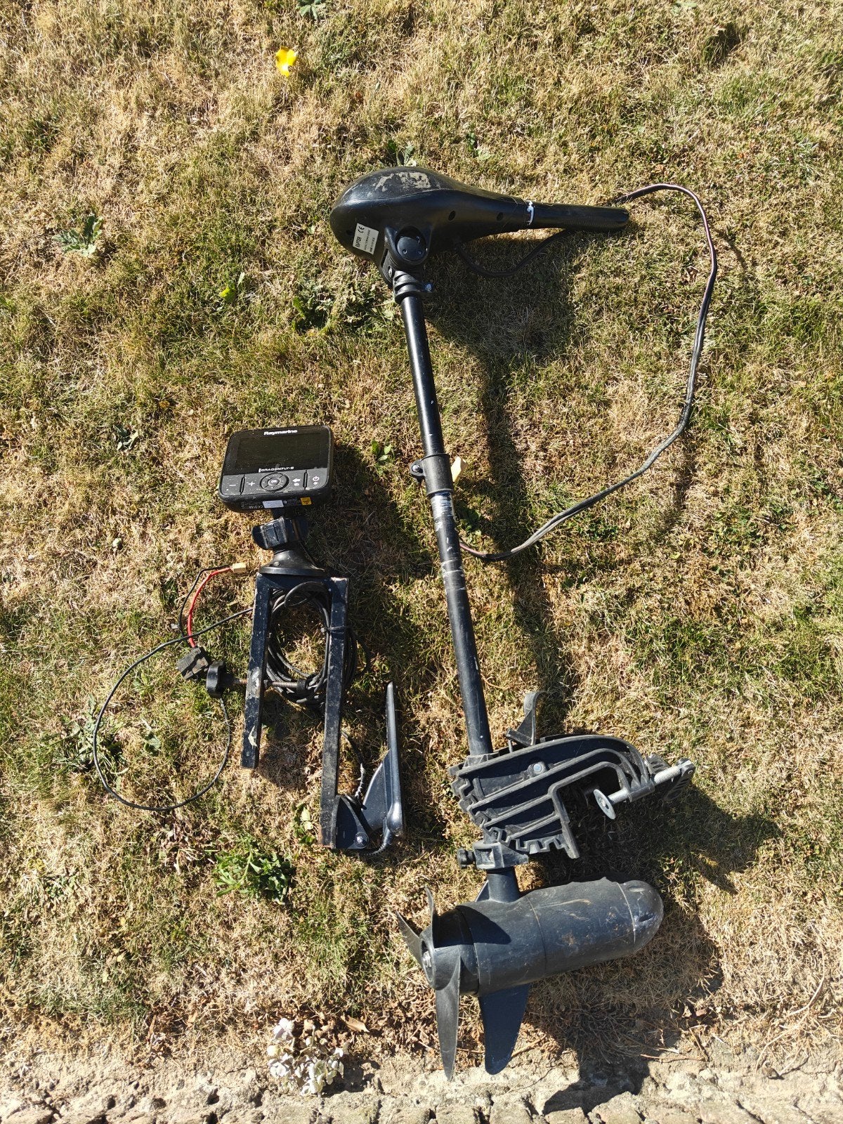 Raptor elektromotor + Raymarine Dragonfly 5 Pro, Watersport en Boten, Hengelsport | Witvissen, Ophalen, Gebruikt, Overige typen