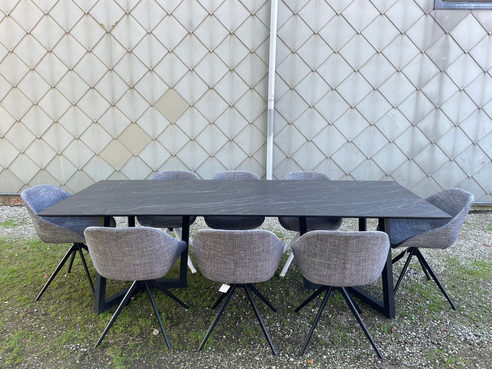 Nieuw! Nieuw! Keramische marmer look eetkamerset 12 stoelen!, Enlèvement, Comme neuf