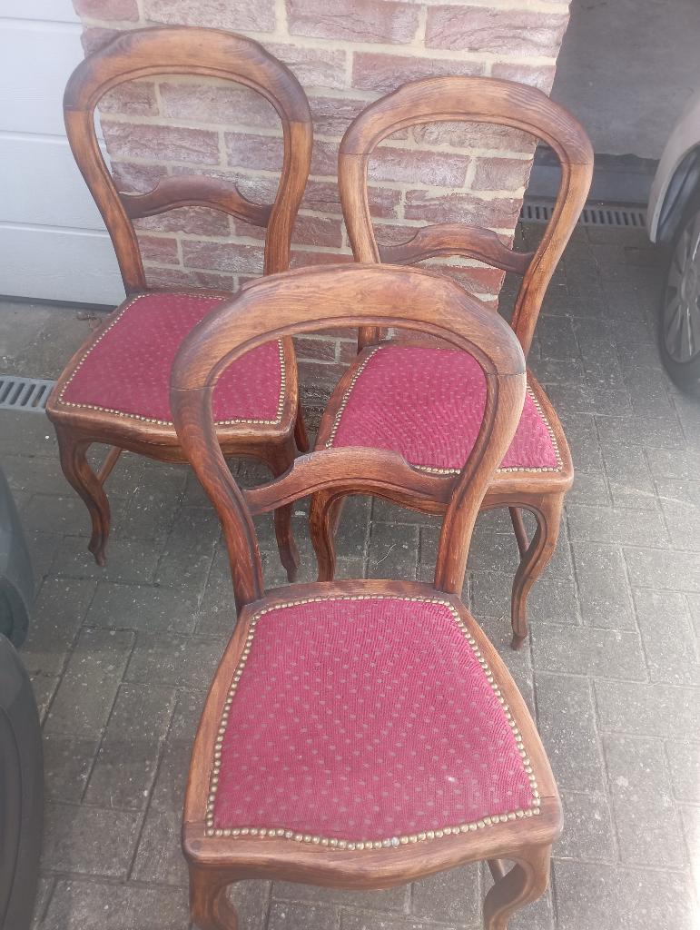 Lot de 3 chaises style Louis Philippe , le tout pour 9€, Enlèvement