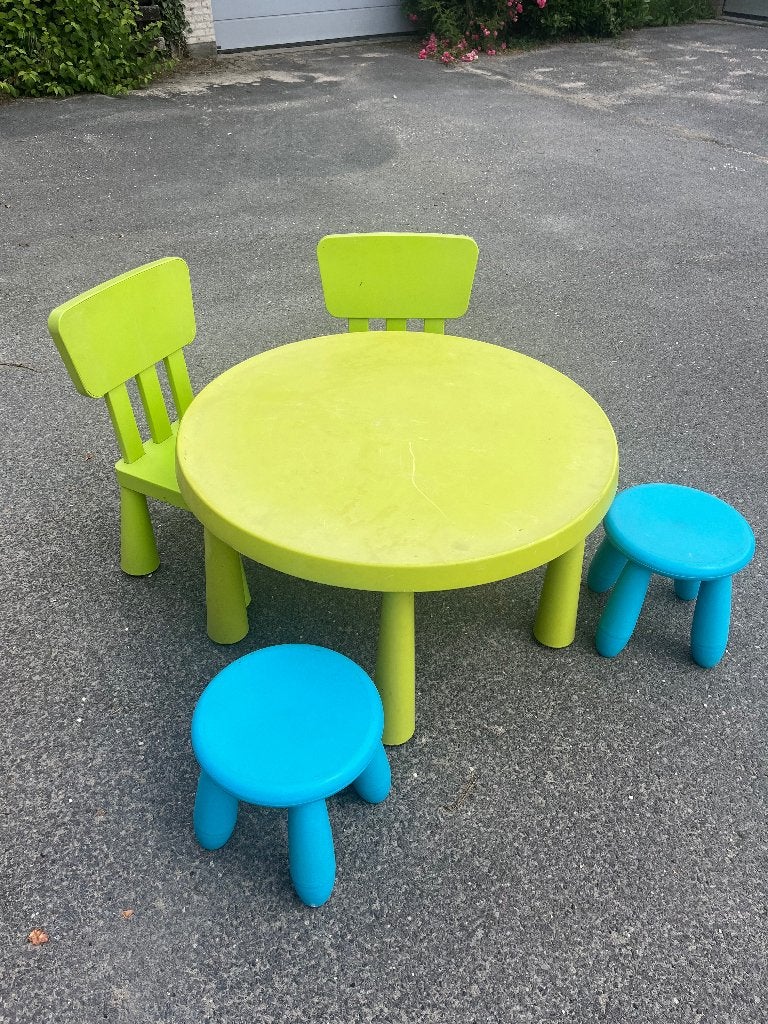 Mammut Kindertafel en stoelen, Ophalen, Gebruikt, Tafel(s) en Stoel(en)