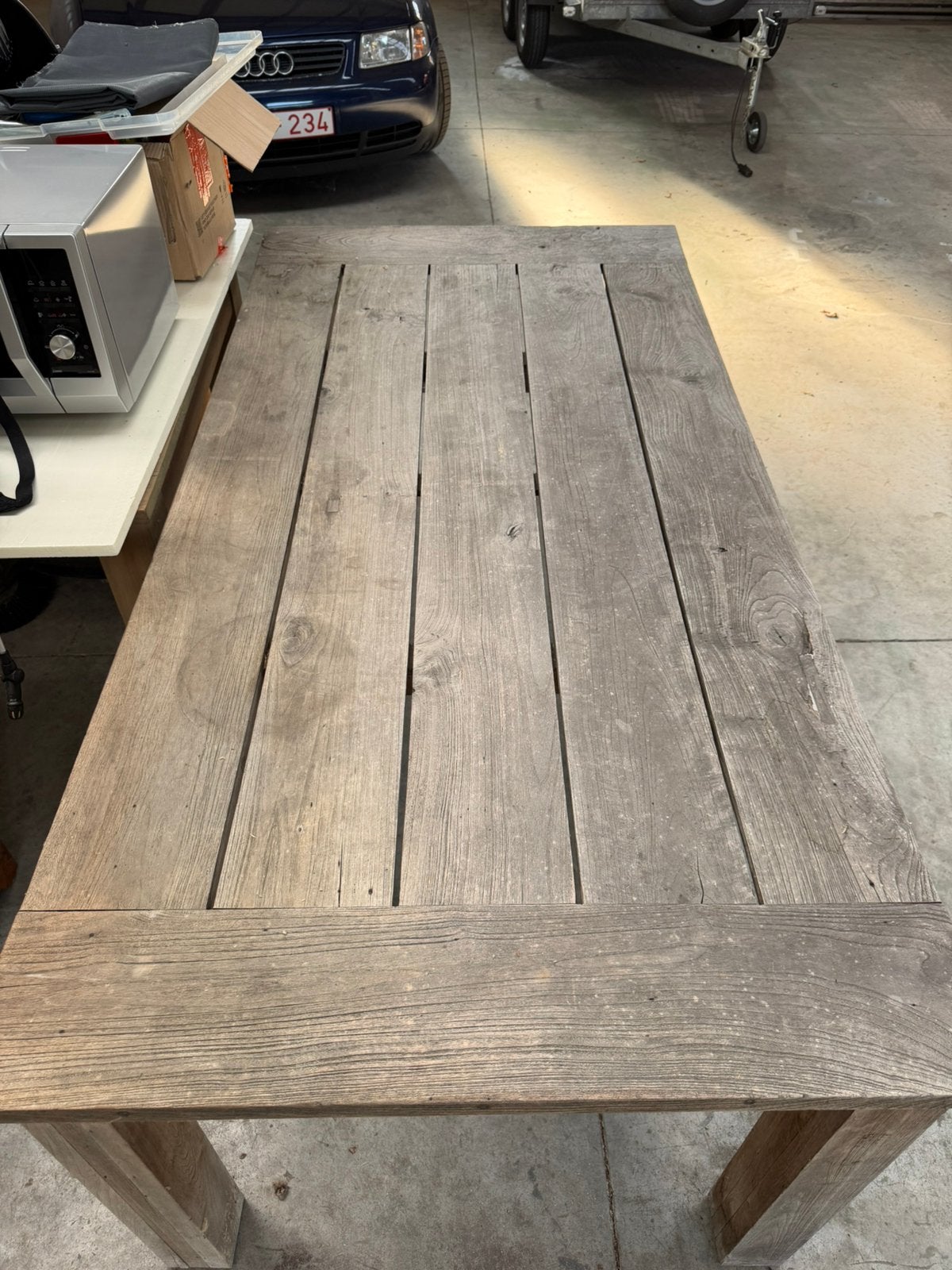 Teaktafel bristol, Ophalen, Gebruikt