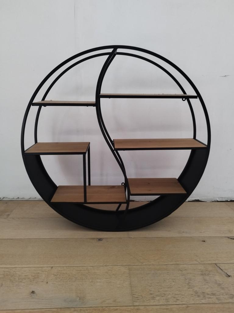 Étagère murale en métal et bois - Yin Yang, Enlèvement