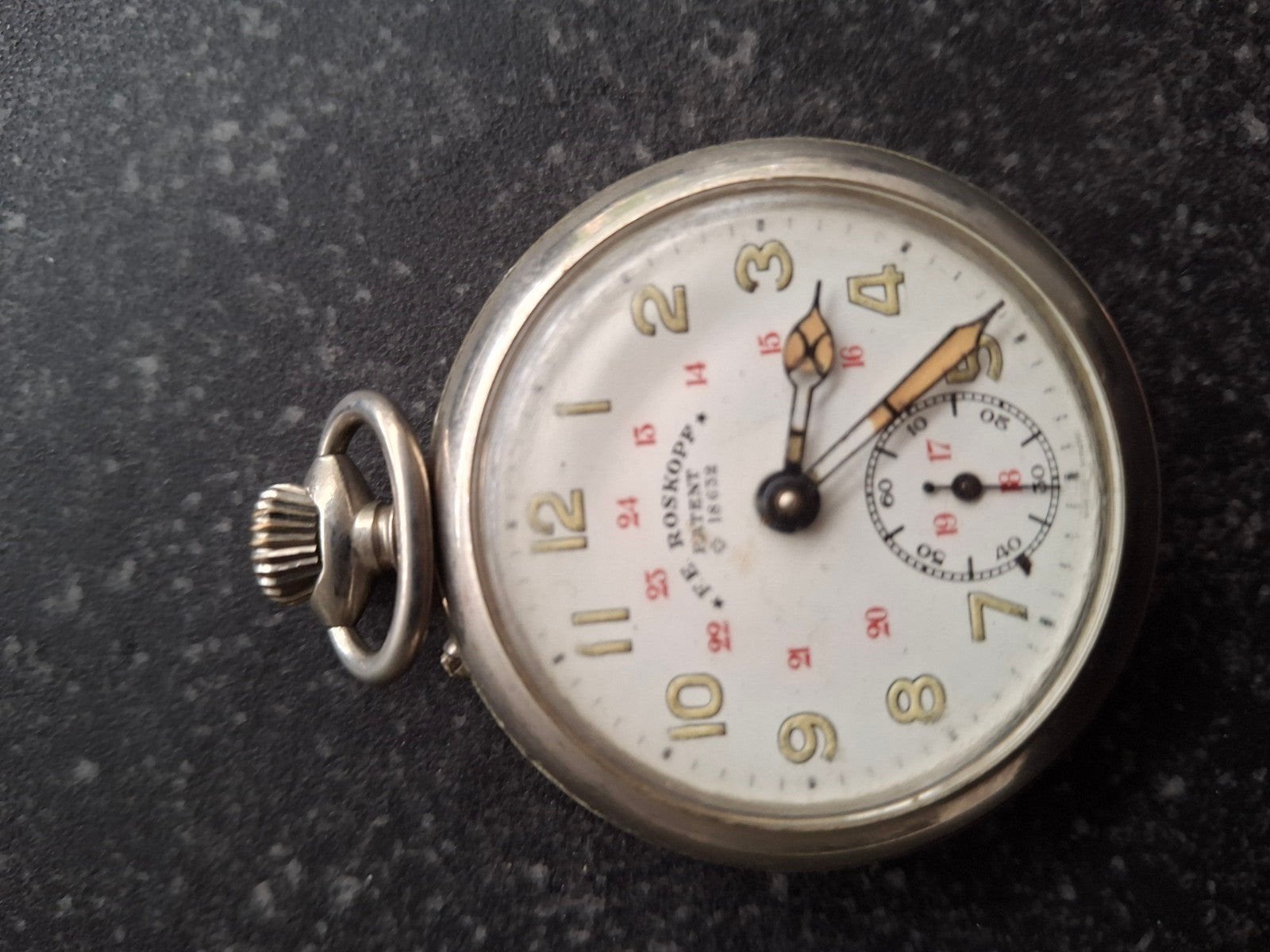 Zakhorloge ROSKOPF patent 18632, Handtassen en Accessoires, Overige materialen, Zakhorloge, Onbekend, Ophalen