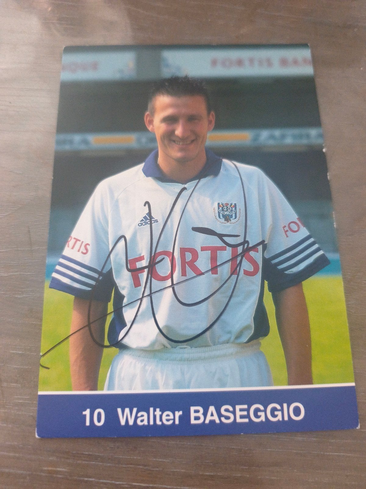 carte dédicacée RSC Anderlecht Walter Baseggio, Collections, Enlèvement ou Envoi