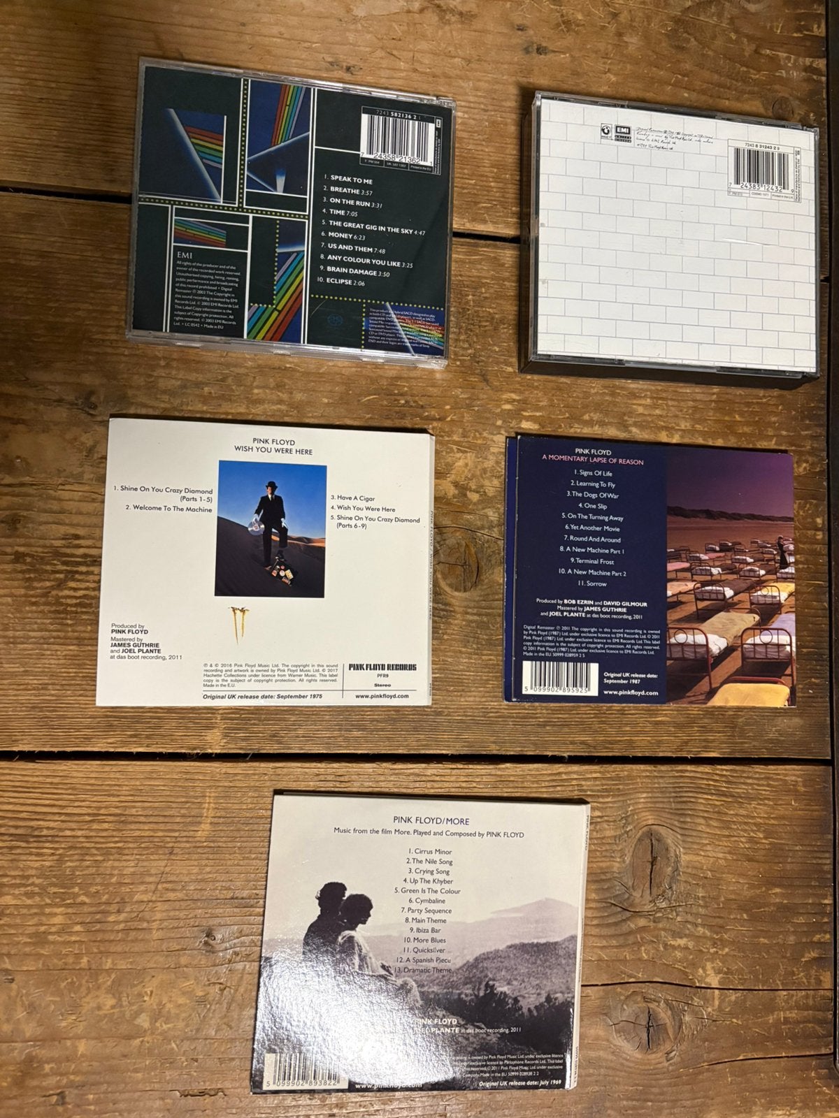 PINK FLOYD lot de 5 cd (1 double) IMPECCABLE + Dark side..!, CD & DVD, Comprend un boîtier, Enlèvement ou Envoi, Comme neuf, Rock et Metal