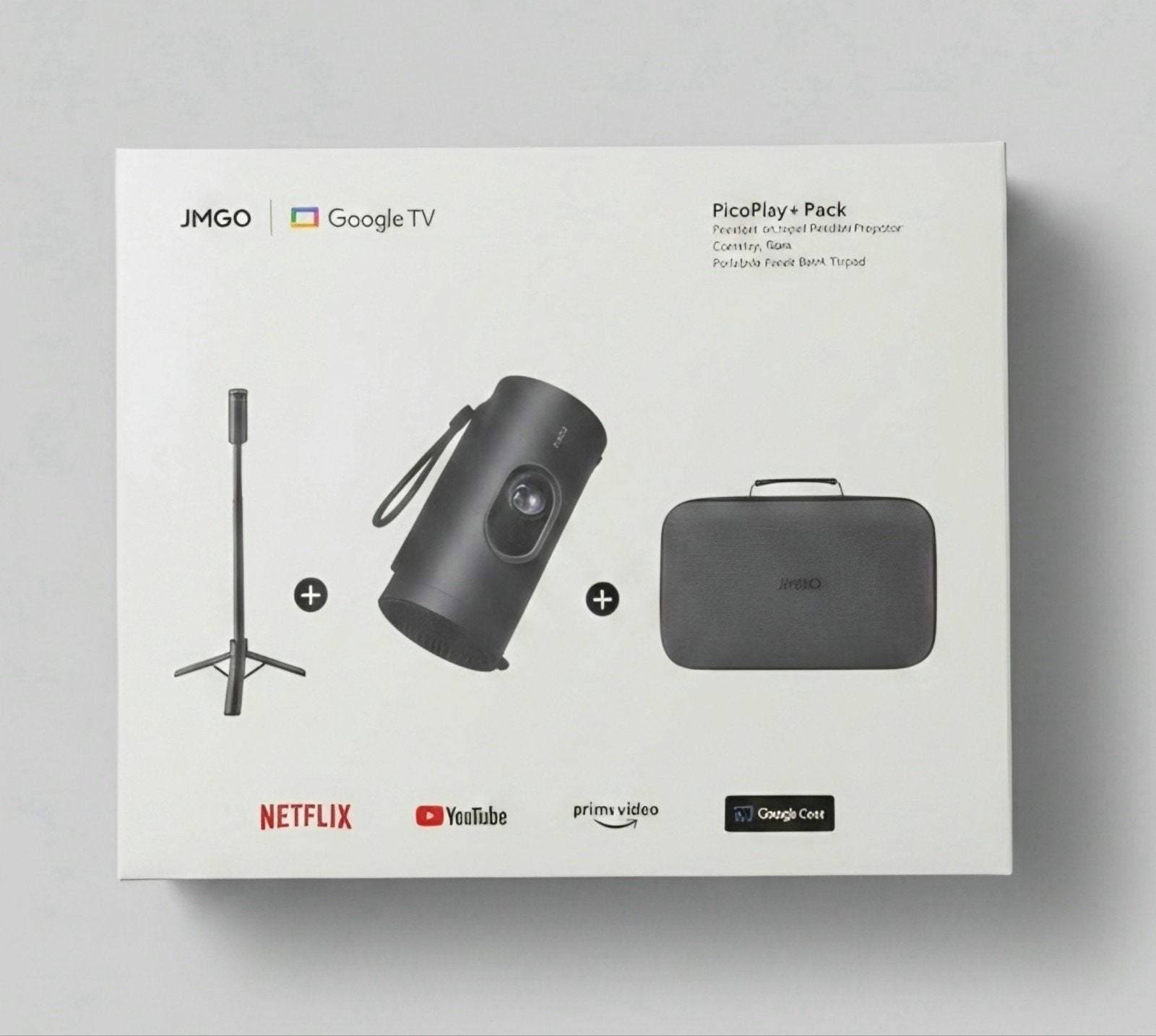 JMGO PicoPlay+ Pack beamer – Google TV + statief + draagtas, Informatique & Logiciels, Stations d'accueil, Enlèvement ou Envoi