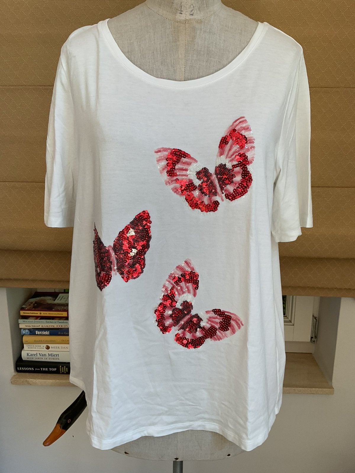 T shirt Margittes , maten 44, Ophalen of Verzenden, Gedragen, Wit