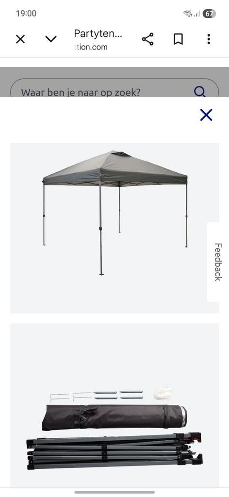Partytent 3x3, Tuin en Terras, Partytenten, Ophalen