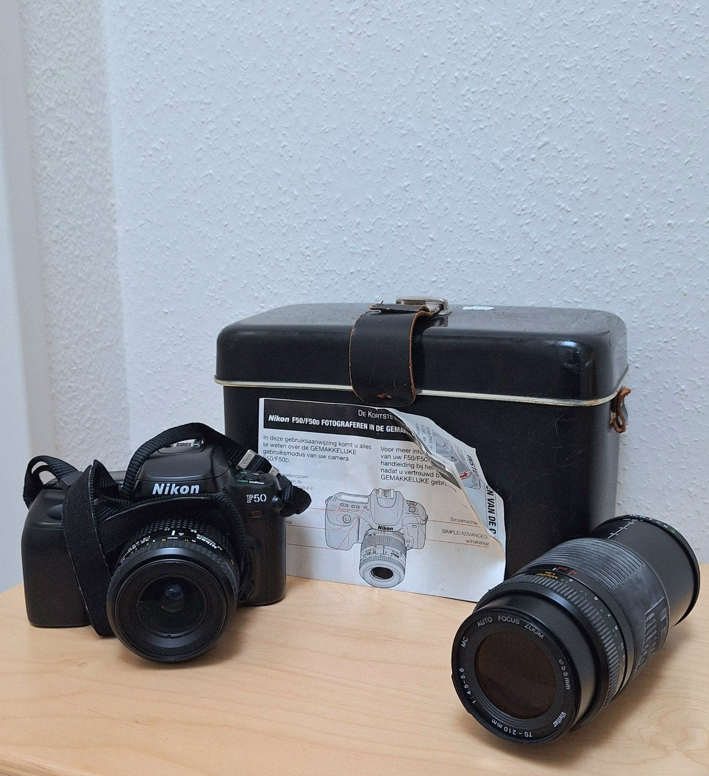 NIKON F50 camera, Nikon 35-80mm, 1:4-5.6 D
Vivitar zoom lens, Audio, Tv en Foto, Ophalen of Verzenden, Nikon