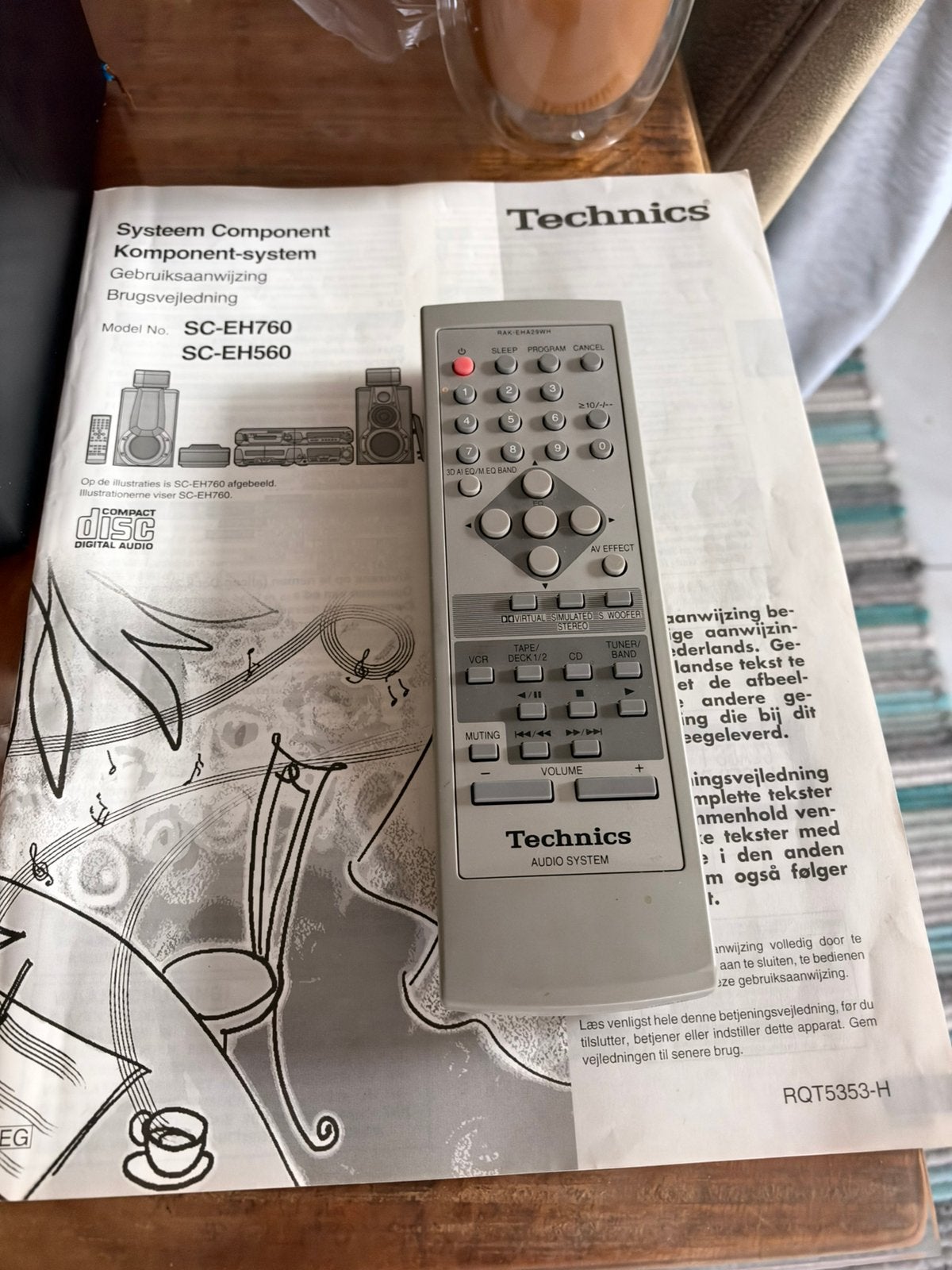 Technics SC-EH760 Hifi-set met speakers en afstandsbediening, Autres marques, Utilisé, Composants en vrac, Haut-parleurs