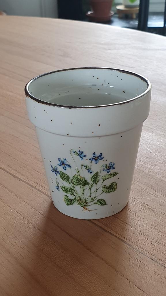 Botanisch vintage bloempot, Ophalen