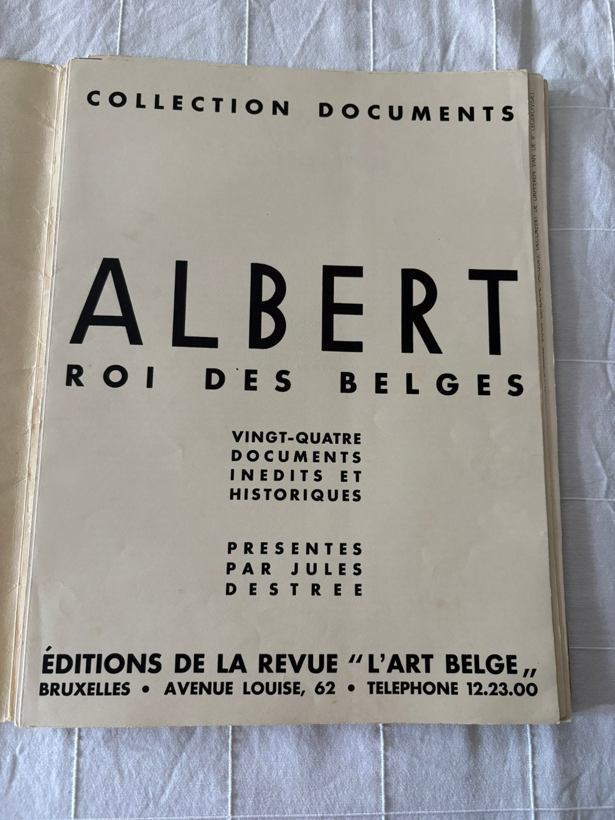 Bijzonder historisch album Albert, Enlèvement ou Envoi, Comme neuf