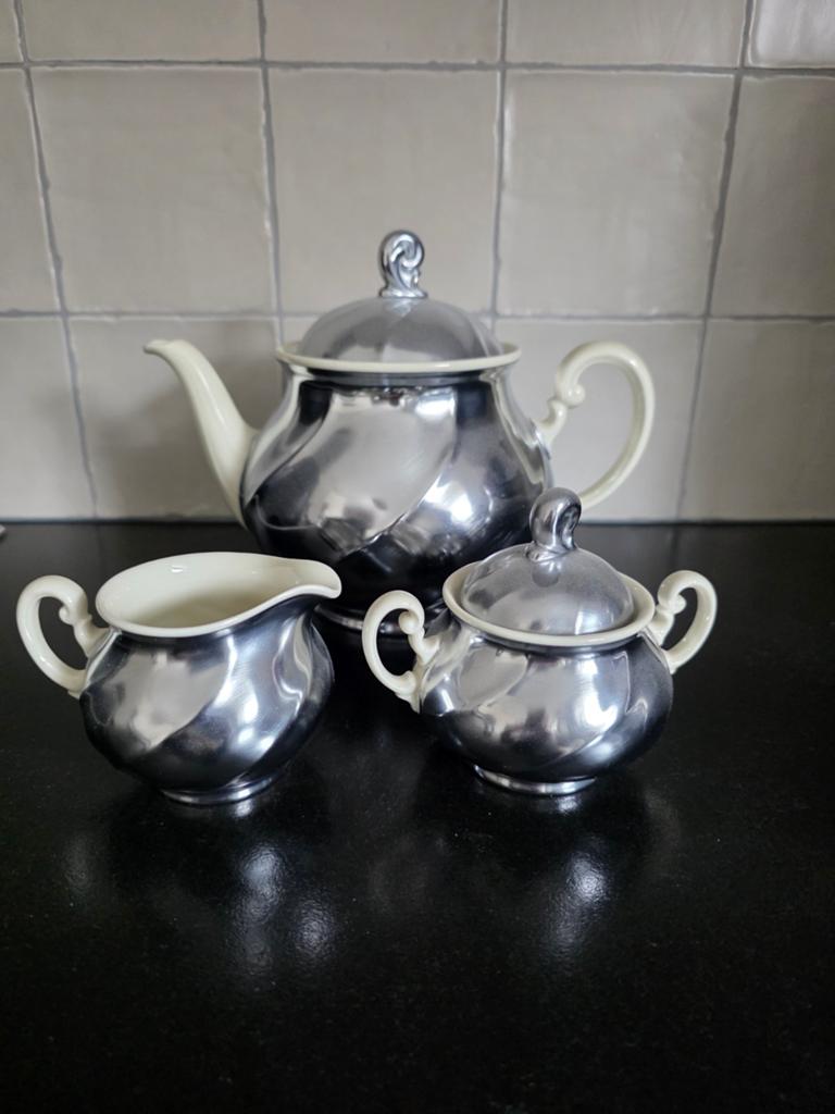 Theeset in zilver, Antiek en Kunst, Ophalen