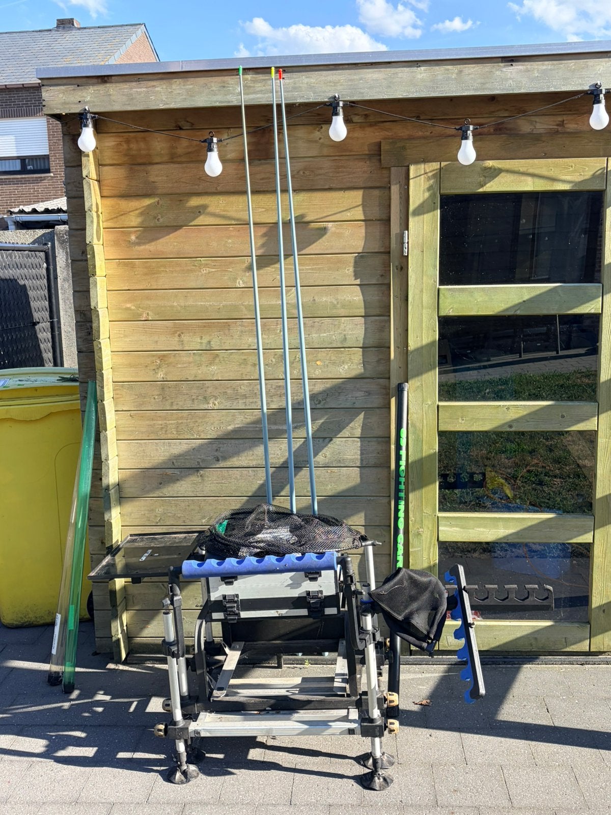 vaste hengel met pulla kit + 3 top setten, Watersport en Boten, Hengelsport | Witvissen, Ophalen, Zo goed als nieuw, Vaste hengel