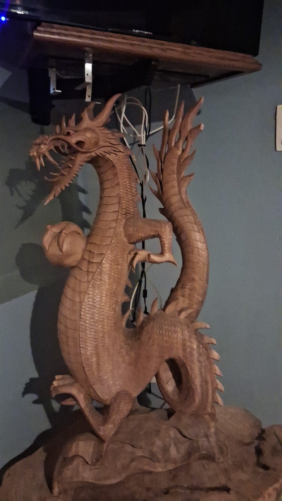 houten Draak, Antiek en Kunst, Ophalen of Verzenden, Hout