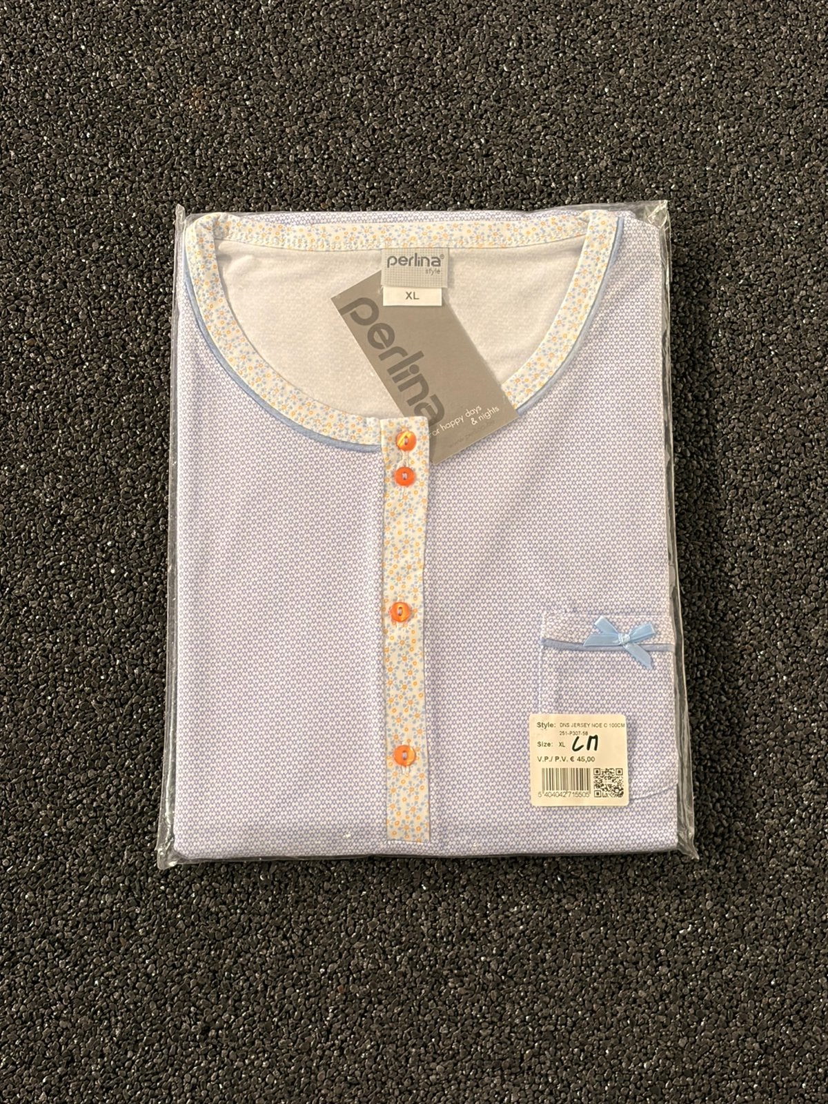 Chemise de nuit Perlina taille XL en coton à manches longues, Envoi, Neuf, Taille 46/48 (XL) ou plus grande