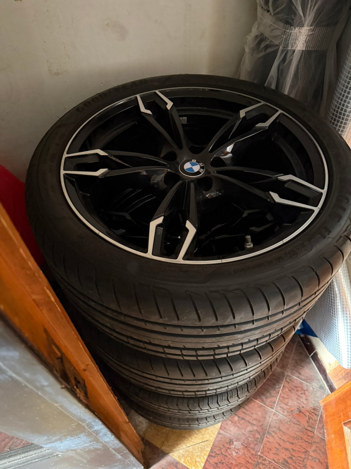 BMW 19 inch velgen + Goodyear Runflat banden, Auto-onderdelen, Banden en Velgen, Ophalen, Band(en)
