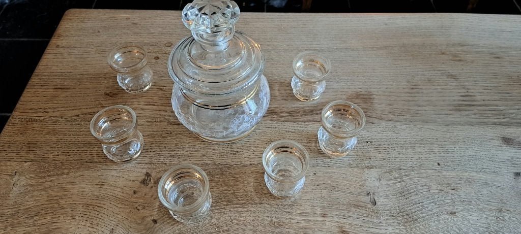 Service à Porto : "Carafe + 6 verres", Antiquités & Art, Enlèvement ou Envoi