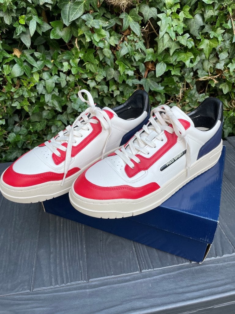 Polo Sport sneakers - Mt 44, Vêtements | Hommes, Chaussures, Enlèvement ou Envoi, Ralph Lauren Polo Sport, Comme neuf, Blanc