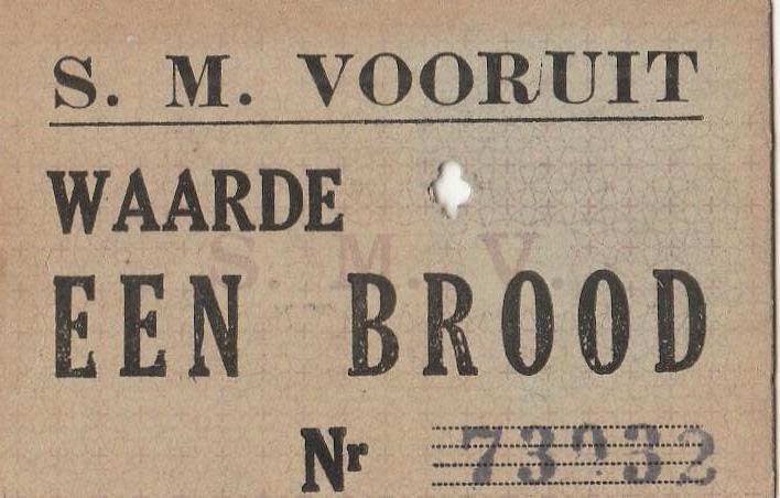 1941 BELGIE S.M. VOORUIT WAARDE - NOTGELD - EEN BROOD WWII, Postzegels en Munten, Ophalen