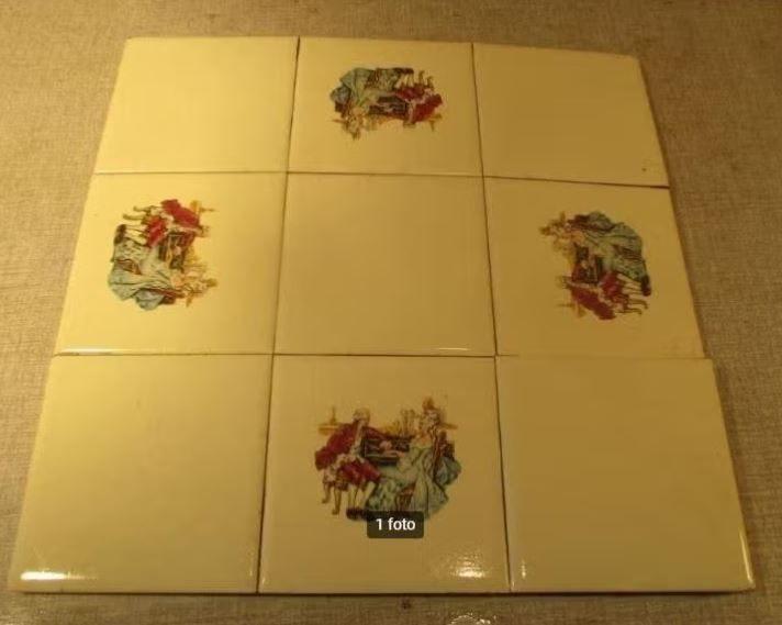 9 carreaux anciens - 11x11, Antiquités & Art, Enlèvement ou Envoi