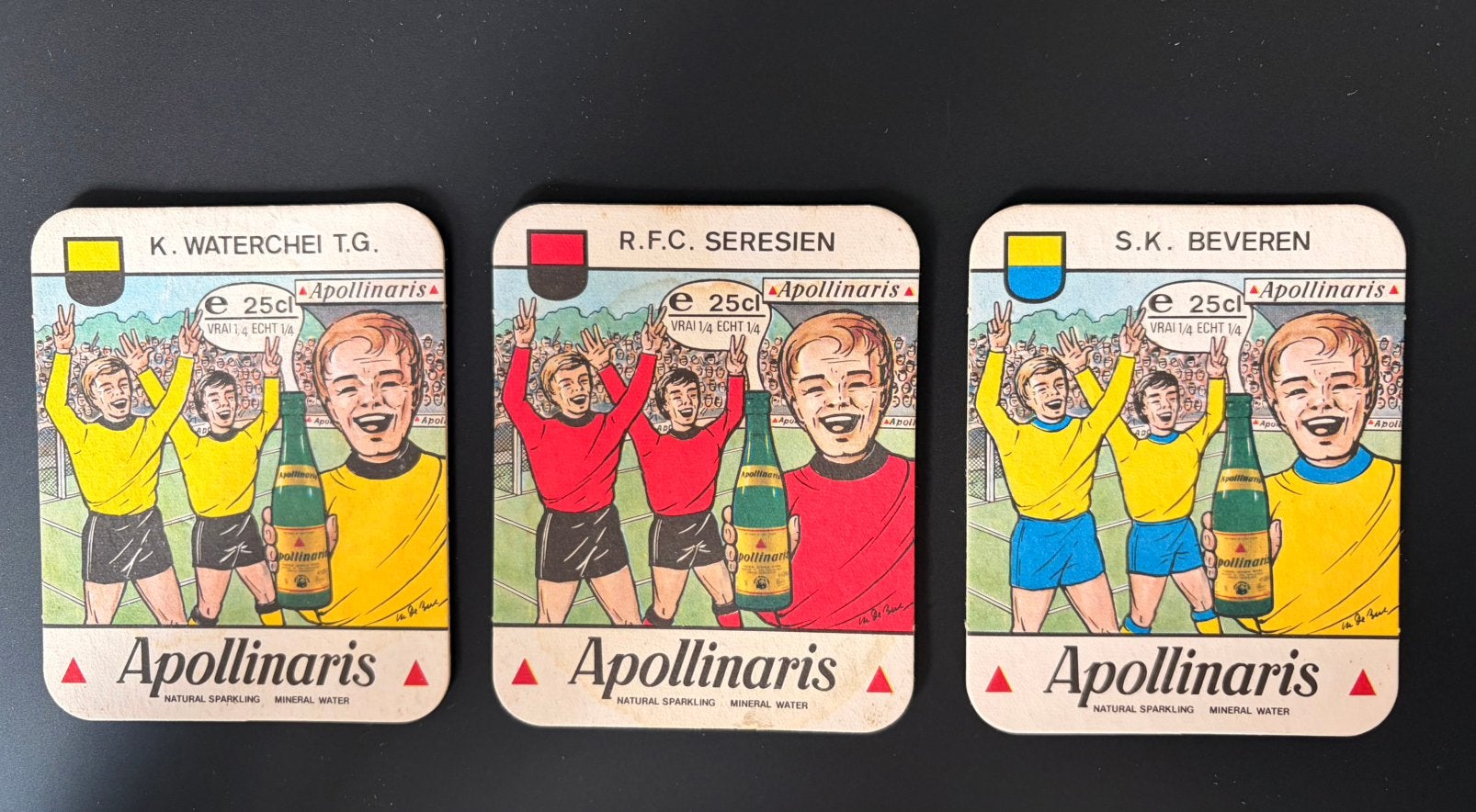 Bierkaartjes Apollinaris - voetbal, Hobby en Vrije tijd, Verzamelkaartspellen | Magic the Gathering, Ophalen