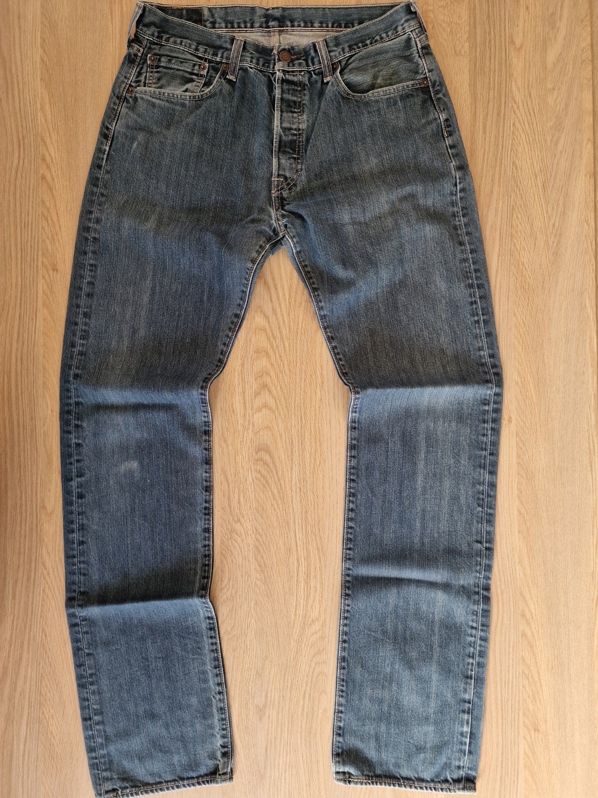Jean Levi's 501 Original Bleu W32 L36 coupe droite, Enlèvement ou Envoi, Bleu