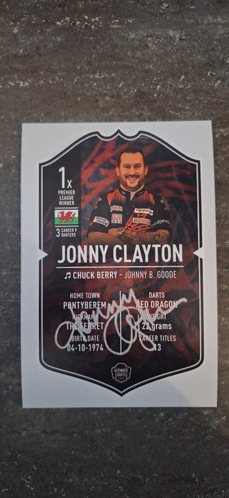 Photo dédicacée (impression) ; Jonny Clayton # Darts, Enlèvement ou Envoi, Neuf, Autres types