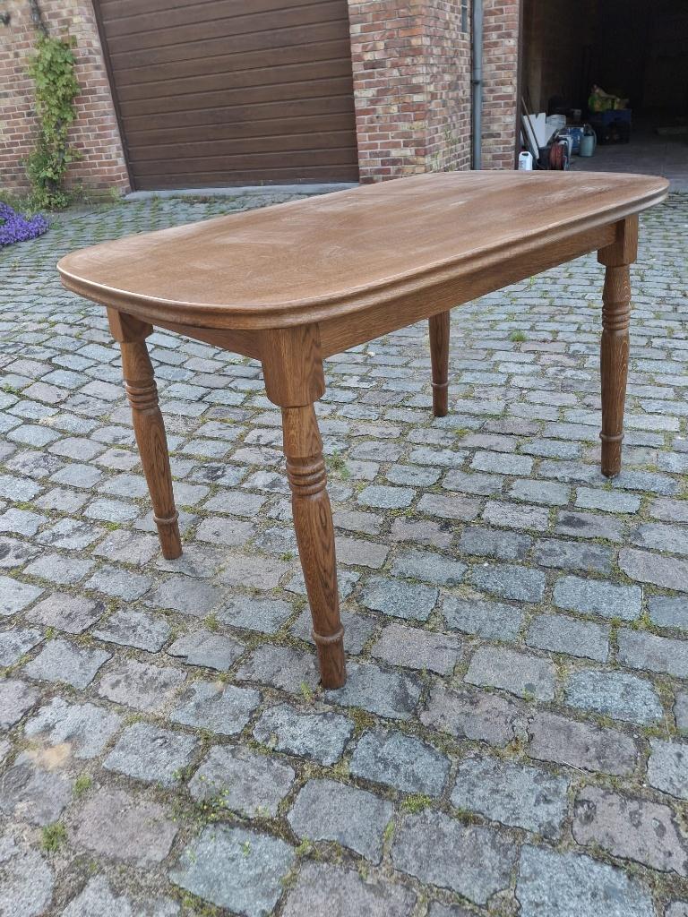 houten tafel rustiek, Huis en Inrichting, Tafels | Eettafels, Ophalen, Overige materialen, 100 tot 150 cm, Rustiek