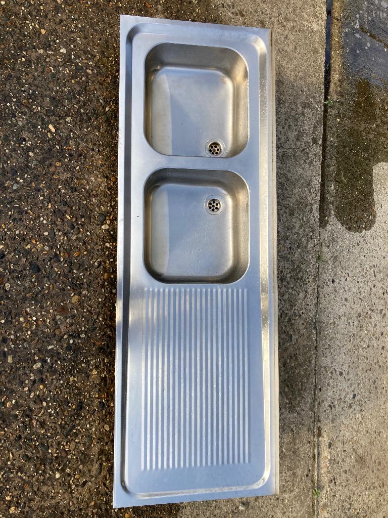Inox spoelbak, Huis en Inrichting, Ophalen, Gebruikt, 50 tot 100 cm, 100 tot 150 cm