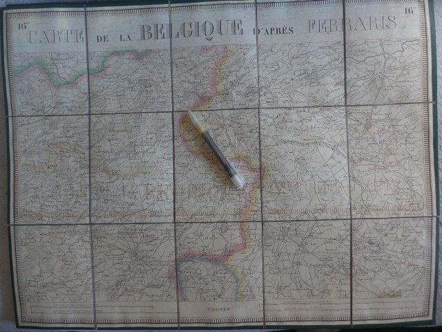 Hasselt ; geografische kaart naar Ferraris -anno 1831, Verzamelen, Overige Verzamelen, Ophalen of Verzenden, Gebruikt