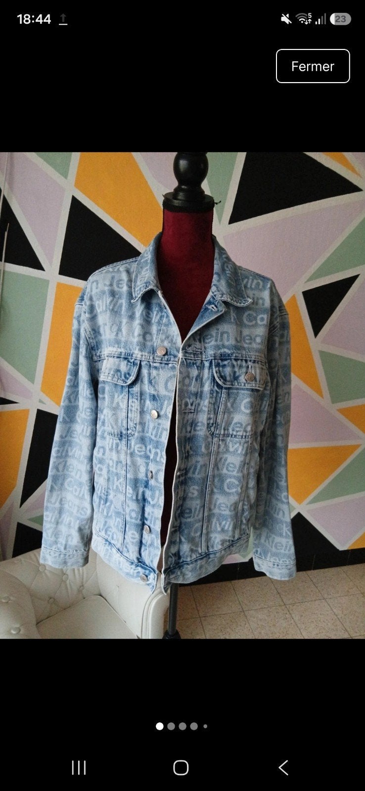 veste en jeans calvin klein, Ophalen