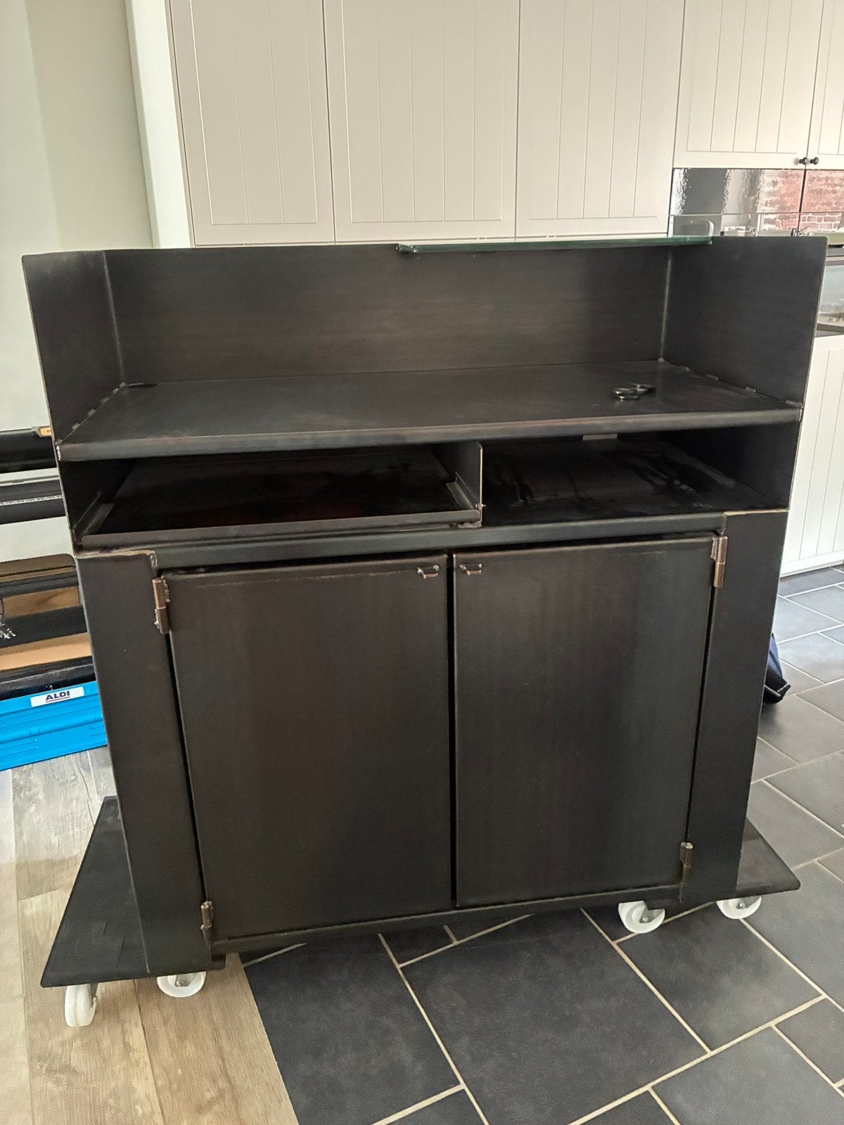 Kassa / toog / bar / mancave, Huis en Inrichting, Ophalen, Gebruikt, Metaal