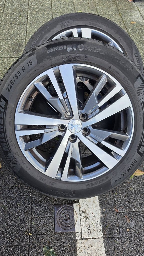 5x108 18" peugeot 2008 3008 4008, Autos : Pièces & Accessoires, Véhicule de tourisme, Pneus été, 18 pouces, Enlèvement