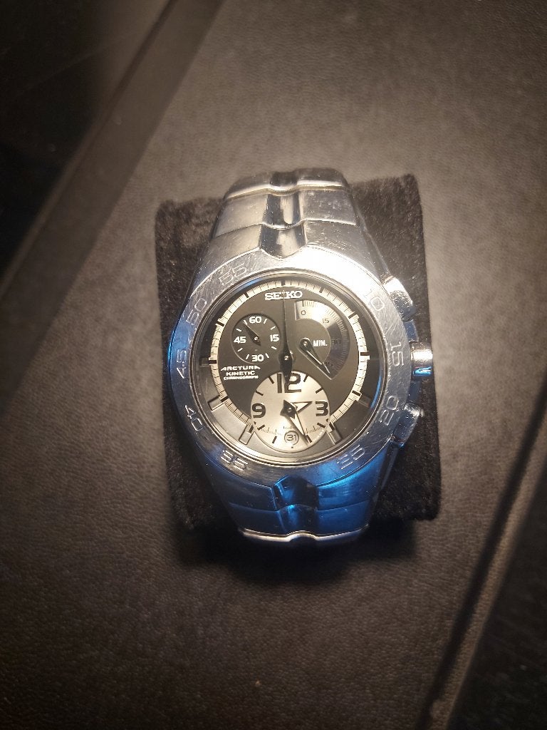 Montre Seiko Kinetic pour homme, Montre-bracelet, Seiko, Enlèvement, Acier