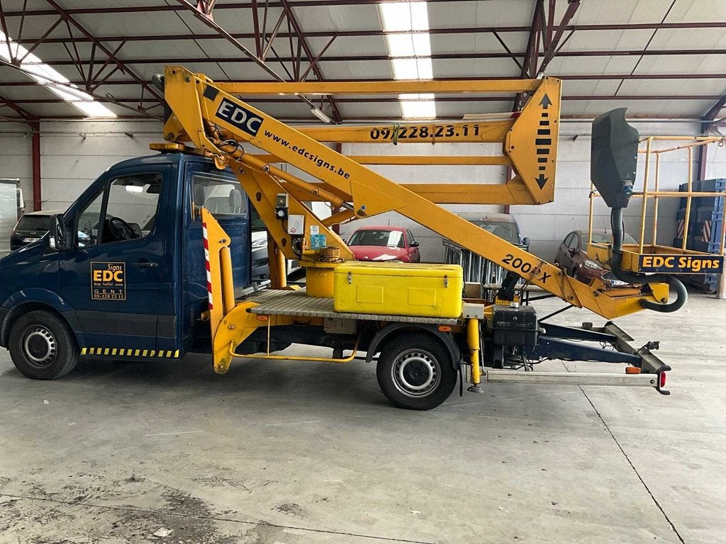 2008 Mercedes-Benz Sprinter met hoogwerker, Auto's, Mercedes-Benz, Gebruikt, Overige modellen, Bedrijf, Overige carrosserie