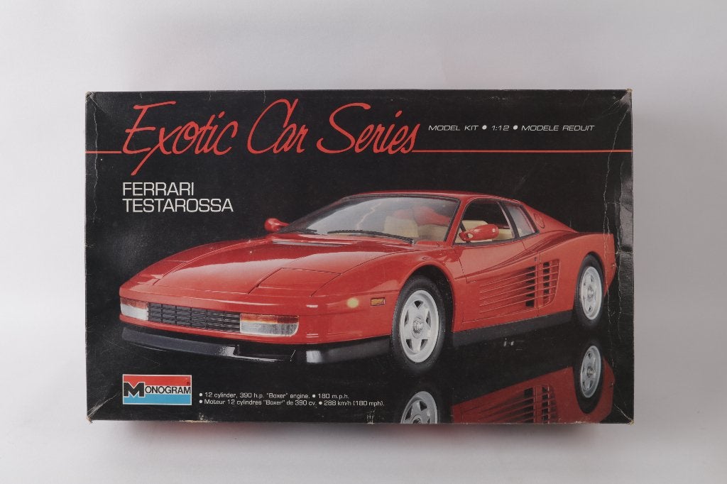 Ferrari Testarossa Monogram 1/12e, Hobby & Loisirs créatifs, Modélisme | Voitures & Véhicules, Enlèvement ou Envoi, Monogram