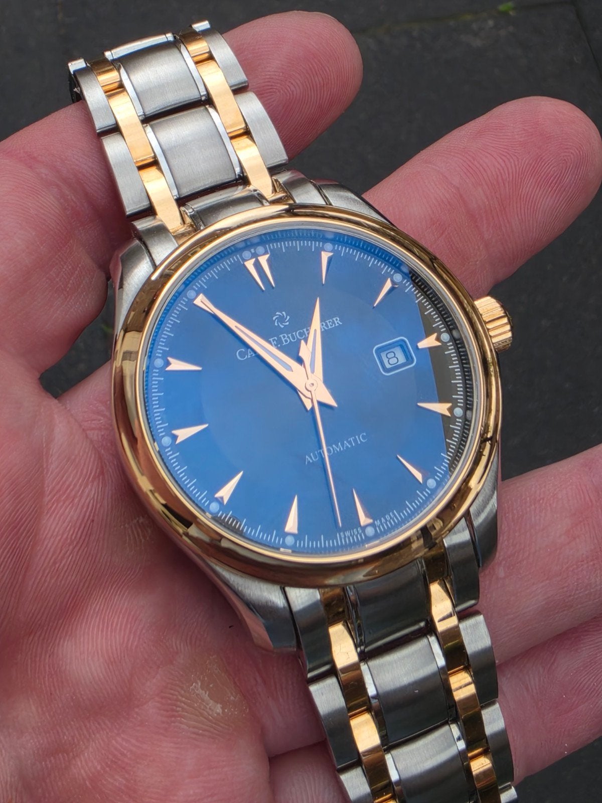 Carl F. Bucherer Manero staalgoud automaat, Ophalen of Verzenden