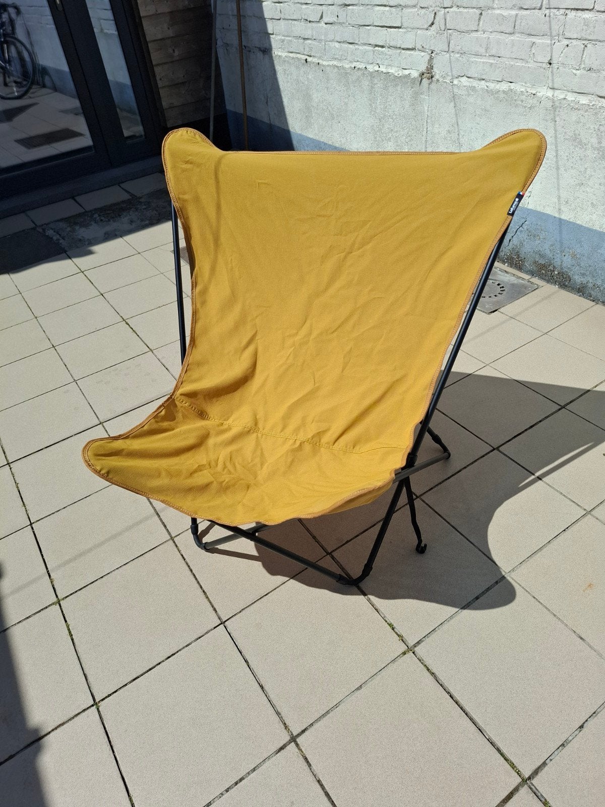 lafuma vlinderstoel geel, Ophalen